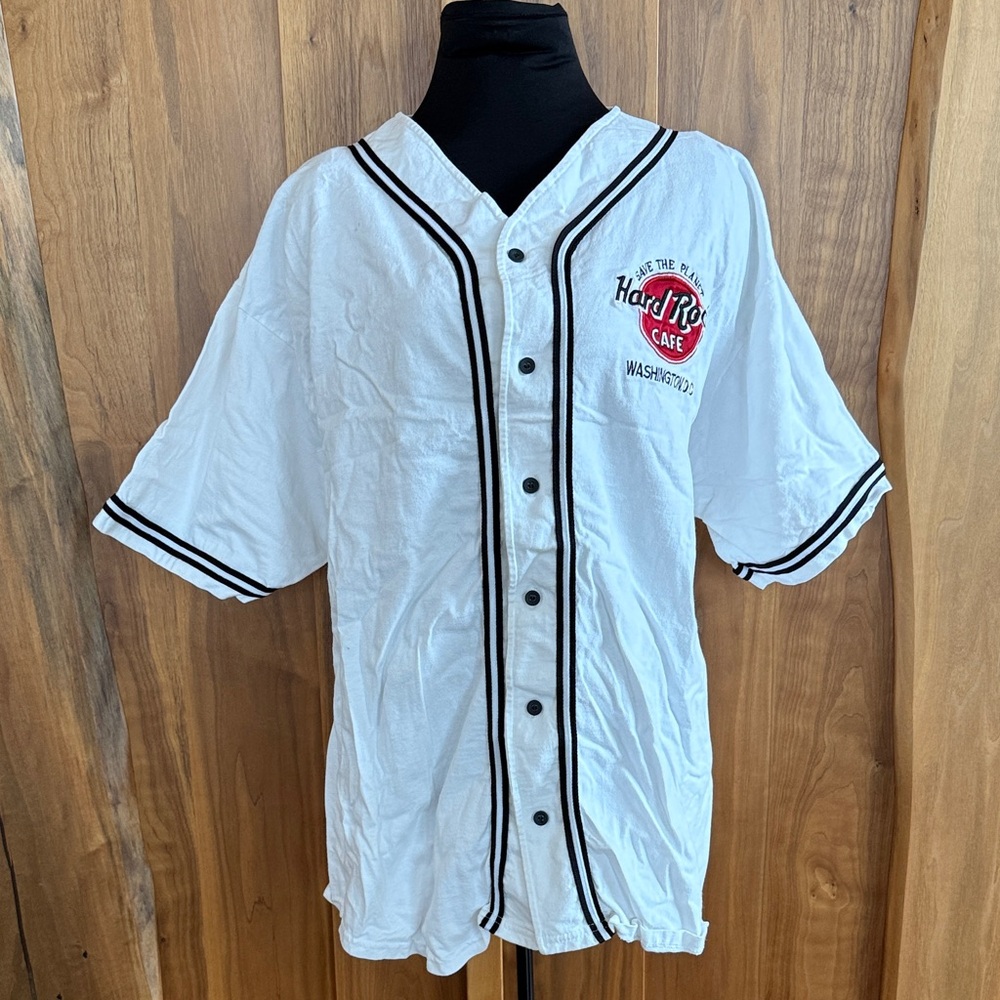 Hard Rock Cafe White Jersey with Black Trim